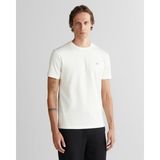 Gant Erkek Beyaz Regular Fit Bisiklet Yaka T-Shirt 2324367T.113 - 113-Beyaz - 2XL