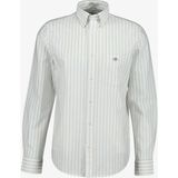 Gant Erkek Beyaz Regular Fit Çizgili Logolu Gömlek 3260023.110 - 110-Beyaz