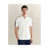 GANT Erkek Beyaz Regular Fit Şerit Detaylı Polo Yaka T-Shirt