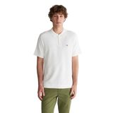 GANT Erkek Beyaz Regular Fit Yarım Fermuarlı Kısa Kollu T-Shirt