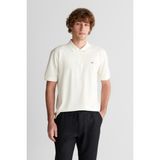Gant Erkek Beyaz Regular Fit Yarım Fermuarlı Logolu Polo Yaka T-Shirt 2426189T.113 - 113-Beyaz - 2XL