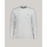 Gant Erkek Beyaz Slim Fit Bisiklet Yaka T-Shirt 2022143.110 - XL - 110-Beyaz