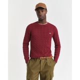 Gant Erkek Bordo Regular Fit Bisiklet Yaka Örgü Kazak 8050601.604 - 604-Bordo - M