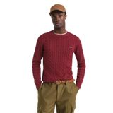 Gant Erkek Bordo Regular Fit Bisiklet Yaka Örgü Kazak