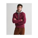 Gant Erkek Bordo Regular Fit Yarım Fermuarlı Kazak