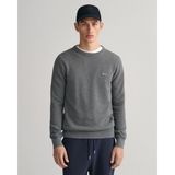 Gant Erkek Gri Regular Fit Bisiklet Yaka Kazak 8040521.92 - 92-Gri