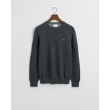 Gant Erkek Gri Regular Fit Bisiklet Yaka Kazak 8040521.95 - 95-Gri - XL