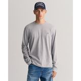 Gant Erkek Gri Regular Fit Bisiklet Yaka Uzun Kollu T-Shirt 2004049.93 - 93-Gri - 2XL
