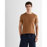 Gant Erkek Kahverengi Regular Fit Bisiklet Yaka T-Shirt - 210-Kahverengi - XL