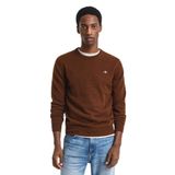 Gant Erkek Kahverengi Regular Fit Bisiklet Yaka Yün Kazak