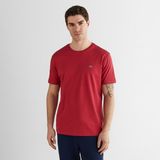 Gant Erkek Kırmızı Bisiklet Yaka Regular Fit Logolu T-Shirt - 609-Kırmızı