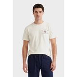 Gant Erkek Krem Bisiklet Yaka Regular Fit Logolu T-Shirt 2003394.119 - 119-Krem