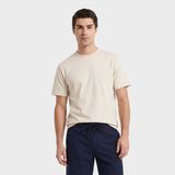Gant Erkek Krem Bisiklet Yaka Regular Fit T-Shirt - 119-Krem