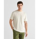 Gant Erkek Krem Bisiklet Yaka Regular Fit T-Shirt 2003419.130 - 130-Krem