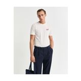 Gant Erkek Krem Regular Fit Bisiklet Yaka Logolu T-shirt