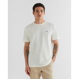Gant Erkek Krem Regular Fit Bisiklet Yaka T-Shirt 2325149T.113 - 113-Krem Rengi - XL
