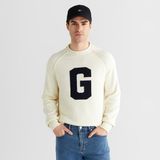 Gant Erkek Krem Regular Fit Bisiklet Yaka Triko - 130-Krem - 2XL