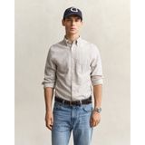 GANT Erkek Krem Regular Fit Çizgili Gömlek