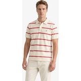 Gant Erkek Krem Regular Fit Çizgili Logolu Polo Yaka T-Shirt - 119-Krem