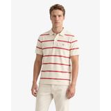 GANT Erkek Krem Regular Fit Çizgili Logolu Polo Yaka T-Shirt