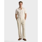 GANT Erkek Krem Regular Fit Çizgili Pantolon