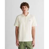 GANT Erkek Krem Regular Fit Yarım Fermuarlı Logolu Polo Yaka T-Shirt
