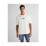 Gant Erkek Krem Relaxed Fit Bisiklet Yaka Logolu T-Shirt