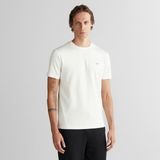 Gant Erkek Krem Relaxed Fit Bisiklet Yaka T-Shirt - 113-Beyaz