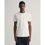 Gant Erkek Krem Slim Fit Bisiklet Yaka Logolu T-Shirt 2013033.113 - 113-Krem Rengi - 2XL