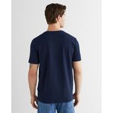 Gant Erkek Lacivert Bisiklet Yaka Regular Fit Logolu T-Shirt 2325149T.433 - 433-Lacivert - XL