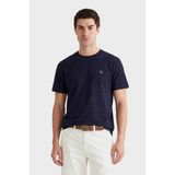 Gant Erkek Lacivert Bisiklet Yaka Regular Fit T-Shirt 2003400.433 - 433-Lacivert