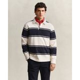 Gant Erkek Lacivert Çizgili Rugby Yaka T-Shirt 2065071.433 - XL - 433-Lacivert