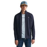 Gant Erkek Lacivert Fermuarlı Logolu Sweatshirt
