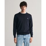Gant Erkek Lacivert Regular Fit Bisiklet Yaka Kazak 8030561.433 - 4XL - 433-Lacivert