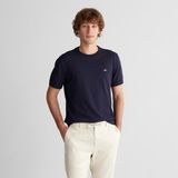Gant Erkek Lacivert Regular Fit Bisiklet Yaka Kısa Kollu T-Shirt - 433-Lacivert - XL