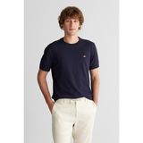 Gant Erkek Lacivert Regular Fit Bisiklet Yaka Logolu Kazak 89261106T.433 - 433-Lacivert - 2XL