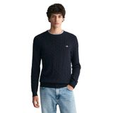 GANT Erkek Lacivert Regular Fit Bisiklet Yaka Örgü Kazak
