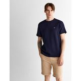 Gant Erkek Lacivert Regular Fit Bisiklet Yaka T-Shirt - 433-Lacivert - XL