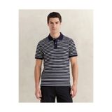 Gant Erkek Lacivert Regular Fit Çizgili Polo Yaka T-Shirt