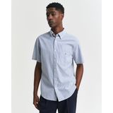 Gant Erkek Lacivert Regular Fit Düğmeli Yaka Çizgili Gömlek 3250050.407 - 407-Lacivert - S