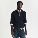 Gant Erkek Lacivert Regular Fit Örgü Kazak - 433-Lacivert - S