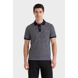 Gant Erkek Lacivert Regular Fit Yaka Çizgili Polo Yaka T-Shirt 2014101.433 - 433-Lacivert