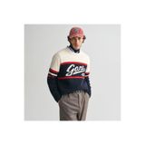 Gant Erkek Lacivert Relaxed Fit Bisiklet Yaka Logolu Kazak
