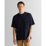 Gant Erkek Lacivert Relaxed Fit Bisiklet Yaka Logolu T-Shirt 2325137T.433 - 433-Lacivert