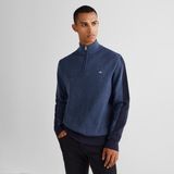 Gant Erkek Lacivert Relaxed Fit Yarım Fermuarlı Kazak - 410-Lacivert - 2XL