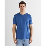 Gant Erkek Mavi Bisiklet Yaka Regular Fit Logolu T-Shirt 2003184.442 - 442-Mavi