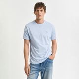 Gant Erkek Mavi Bisiklet Yaka Regular Fit Logolu T-Shirt - 457-Mavi - 2XL