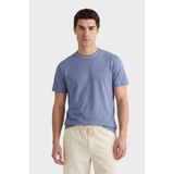 Gant Erkek Mavi Bisiklet Yaka Regular Fit T-Shirt 2003414.442 - 442-Mavi - 2XL