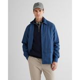 Gant Erkek Mavi Oversize Fit Fermuarlı Logolu Gömlek 3824313T.403 - 403-Mavi - 2XL