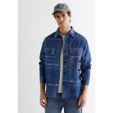 Gant Erkek Mavi Oversize Fit Gömlek Yaka Logolu Gömlek 3825112T.974